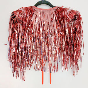 Rose Gold Tinsel - Disco Party Cape