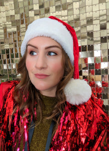 Christmas Santa Hats - Classic Red and Cream