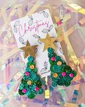 Load image into Gallery viewer, Bold and Bright Christmas Tree Earrings
