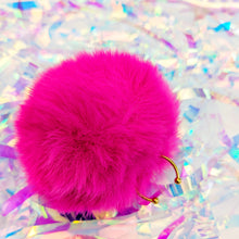 Load image into Gallery viewer, Hot Pink Giant Fluffy Pom-Pom Ring
