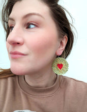 Load image into Gallery viewer, Jammy Hearts - Biscuit Inspired Heart Earrings
