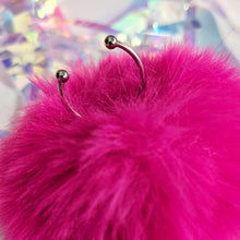 Load image into Gallery viewer, Hot Pink Giant Fluffy Pom-Pom Ring
