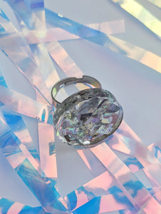 Tinsel Confetti Rings - Silver