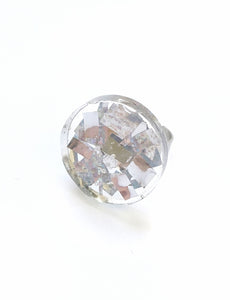 Tinsel Confetti Rings - Silver