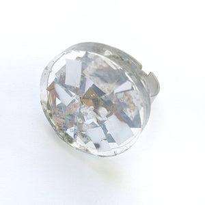 Tinsel Confetti Rings - Silver