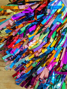 Kids Disco Party Cape - Rainbow Tinsel