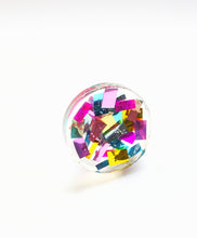 Load image into Gallery viewer, Tinsel Confetti Ring - Pastel Rainbow
