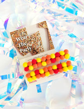 Load image into Gallery viewer, Hair Slides - Warm Pom Poms
