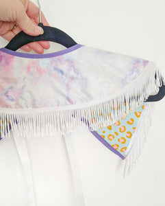 Sample - Marble Effect Tassel Collar Cape