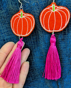 Party Pumpkin Tassel Earrings