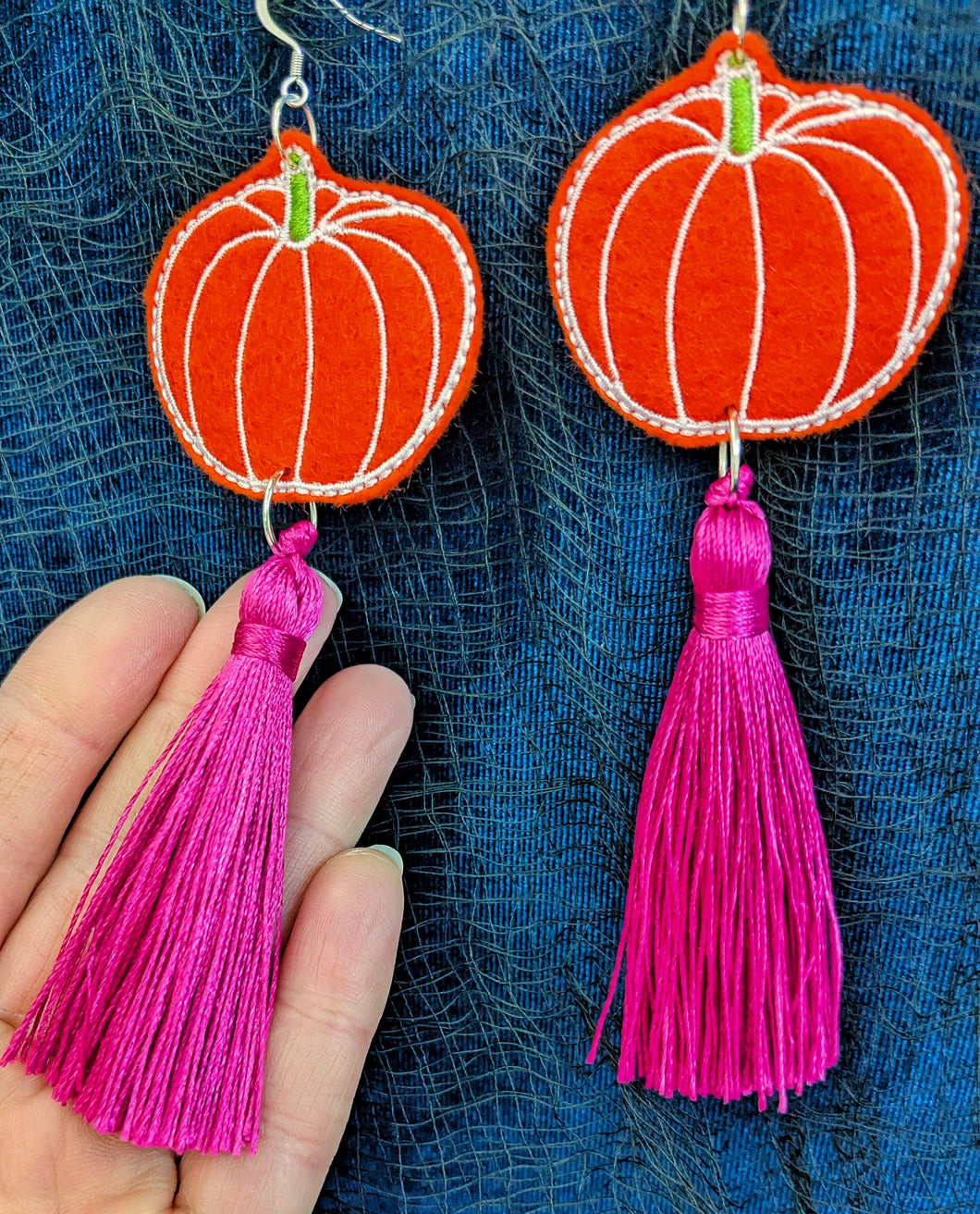Party Pumpkin Tassel Earrings
