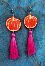 Load image into Gallery viewer, Party Pumpkin Tassel Earrings
