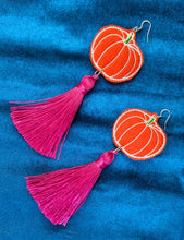 Load image into Gallery viewer, Party Pumpkin Tassel Earrings
