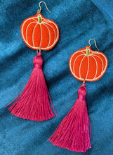 Load image into Gallery viewer, Party Pumpkin Tassel Earrings
