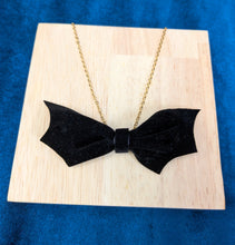Load image into Gallery viewer, Halloween Bat Bow Necklace
