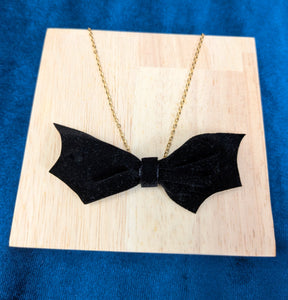Halloween Bat Bow Necklace
