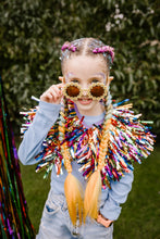 Load image into Gallery viewer, Kids Disco Party Cape - Rainbow Tinsel
