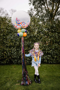 Kids Disco Party Cape - Rainbow Tinsel