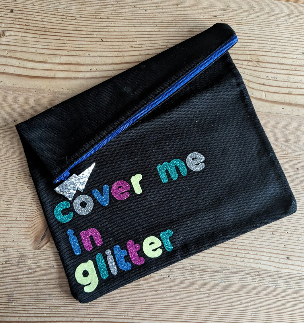 'Cover Me In Glitter' Small Fold Over Bag