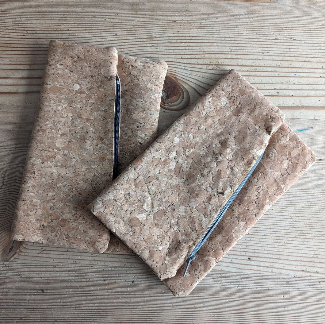 Small Cork Fold Over Bags