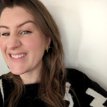 Load image into Gallery viewer, Good Disco Gold Leatherette Mini Star Earrings
