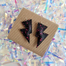 Load image into Gallery viewer, Pink Metallic Splash Textured Leatherette Disco Bolts
