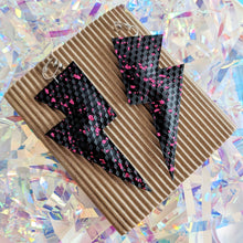 Load image into Gallery viewer, Pink Metallic Splash Textured Leatherette Super Disco Bolts

