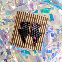 Load image into Gallery viewer, Pink Metallic Splash Textured Leatherette Mini Disco Bolts
