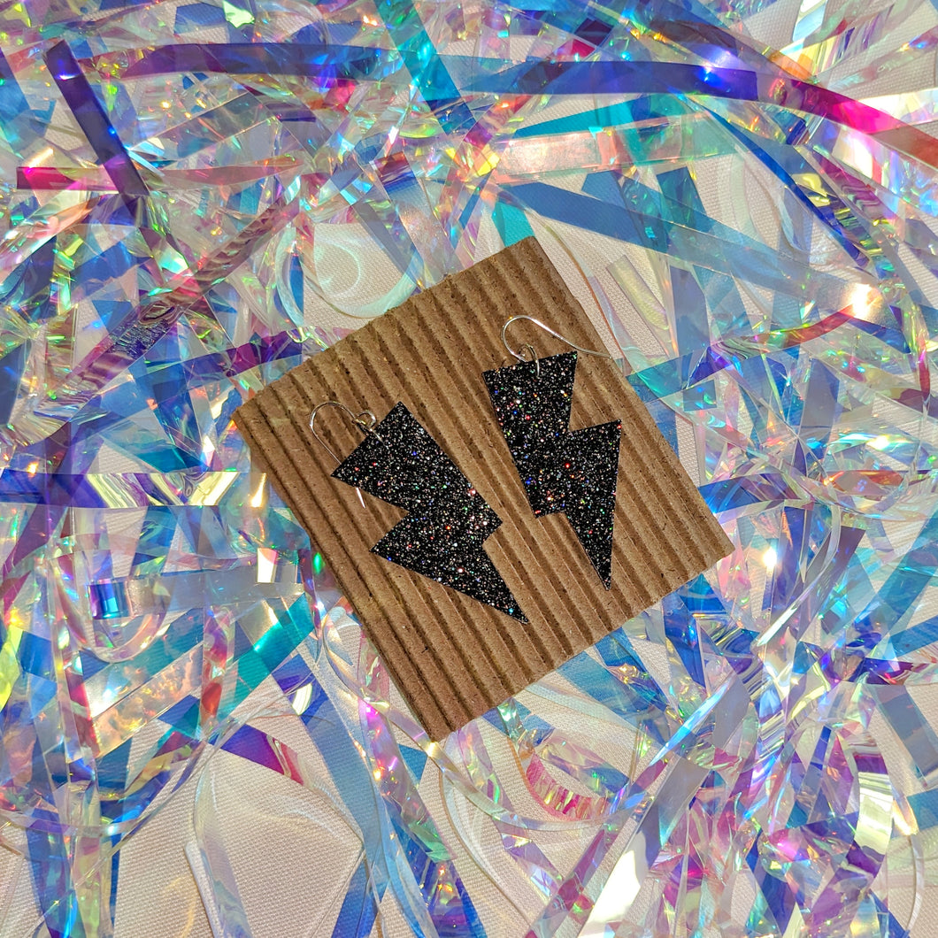 NEW! Fine Dark Confetti Glitter Mini Disco Bolts