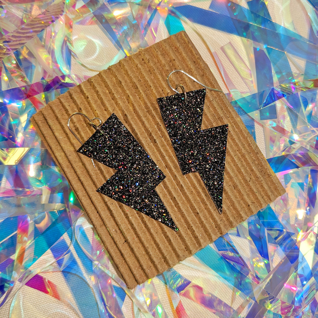 Dark Confetti Fine Glitter Mini Disco Bolts