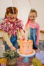 Load image into Gallery viewer, Kids Disco Party Cape - Pink Tinsels
