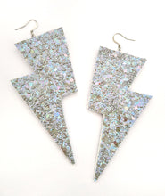 Load image into Gallery viewer, Bluebell Sparkle Super Disco Bolt Lightning Bolt Earrings
