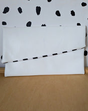 Load image into Gallery viewer, Seconds White Leatherette Envelope Clutch Bag
