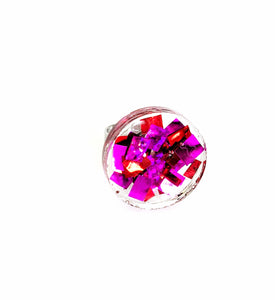 Tinsel Confetti Rings - Red and Pinks
