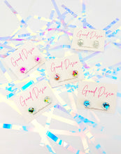 Load image into Gallery viewer, Tinsel Confetti Tiny Stud Earrings - Pink
