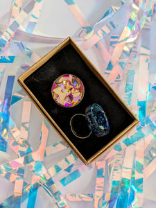 Tinsel Confetti Rings - Pinks and Golds