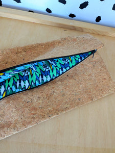 Seconds Large Cork Clutch Bag - Leaf Print Lining