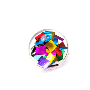 Tinsel Confetti Rings - Rainbow