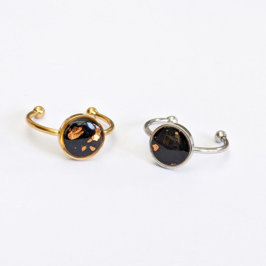 Small Open Band Ring - Gold Splash