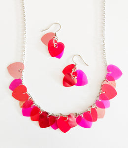 All The Love Sequin Heart Necklace