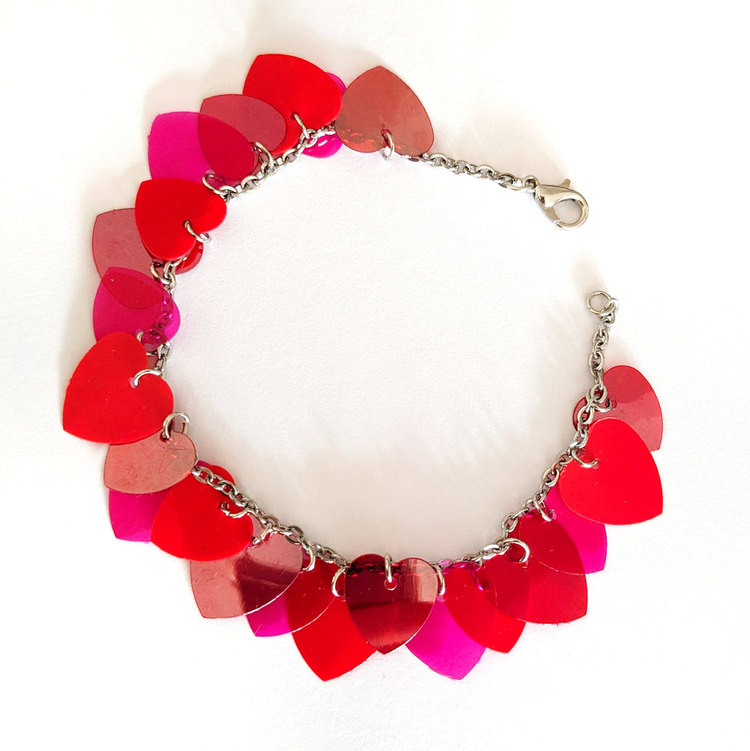 All The Love Sequin Heart Bracelet