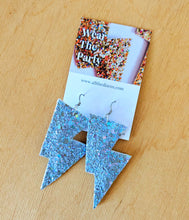 Load image into Gallery viewer, Bluebell Sparkle Disco Bolt Lightning Bolt Earrings
