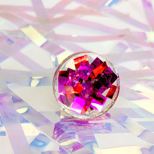 Tinsel Confetti Rings - Red and Pinks
