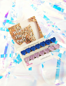 Hair Slides - Pink and Blue Hearts