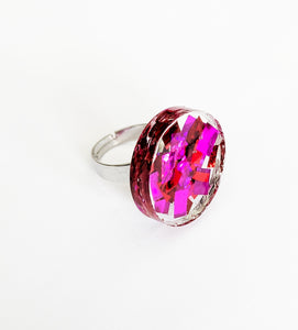 Tinsel Confetti Rings - Red and Pinks