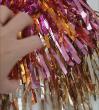 Load and play video in Gallery viewer, Pink and Gold Ombre Disco Party Cape
