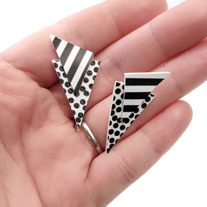 Spots and Stripes - Power Dressing Stud Earrings