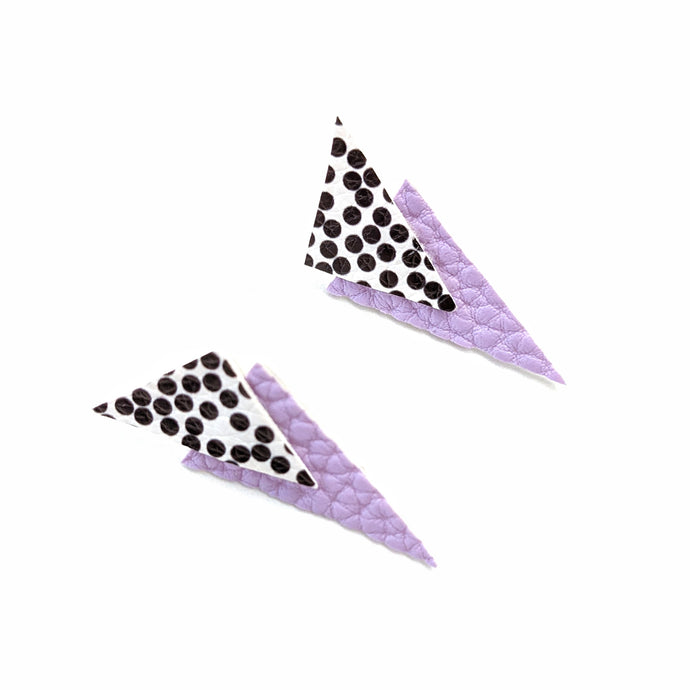 Lavender and Spotty - Power Dressing Stud Earrings