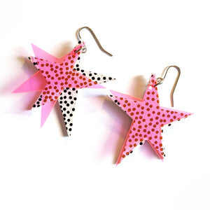 'Truly Outrageous' Jem Inspired Double Star Earrings