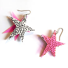 Load image into Gallery viewer, &#39;Truly Outrageous&#39; Jem Inspired Double Star Earrings
